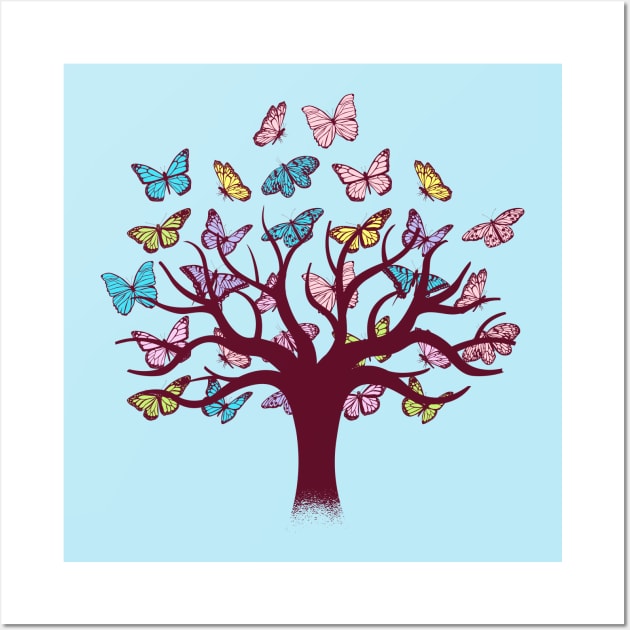 The Butterfly Tree Wall Art by Hypnotic Highs